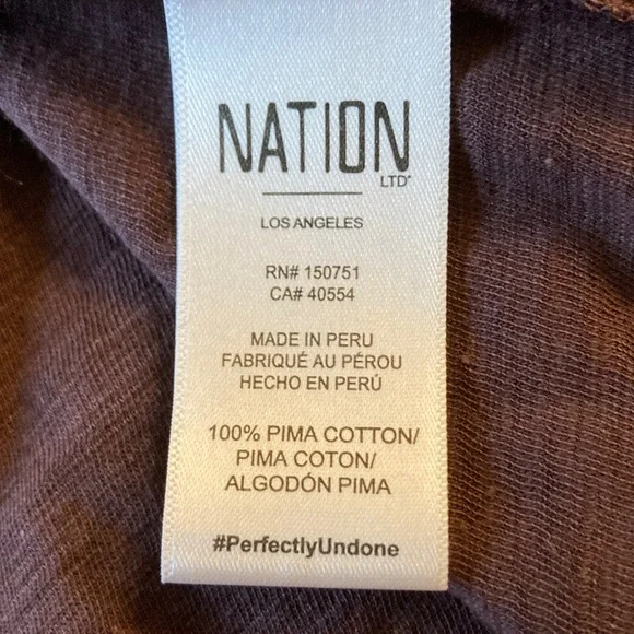 NWT Nation Ltd. Evereve Deep Purple Ruched Sleeve Top Women Size M - Picture 7 of 11